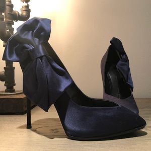 Bow Giuseppe Zanotti Blue Heels